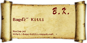 Bagó Kitti névjegykártya