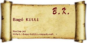 Bagó Kitti névjegykártya